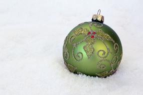 Christmas Bauble Advent green