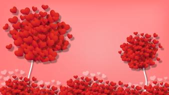 heart tree banner drawing