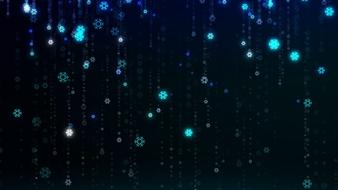 neon stars in the dark sky as background