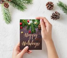 Christmas New Year Happy card