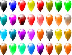 balloons birthday bunting drawing