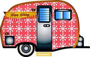 clipart of christmas travel trailer