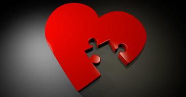 heart love puzzle missing part drawing
