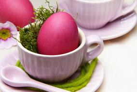 pink Easter Egg in cup, Background