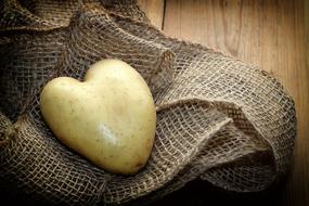 potato in the shape of heart