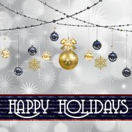 christmas happy holidays as a card