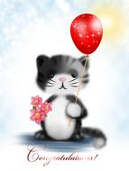 greeting card kitten clipart