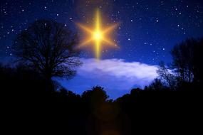 Christmas Star sky drawing