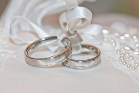 wedding rings in white gold