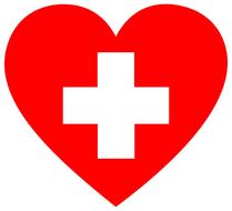first aid medical heart drawing