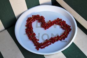 Heart Fruit Currant plate