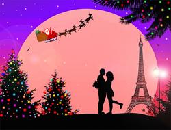 paris france christmas eiffel tower drawing