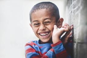 portrait of happy african boy