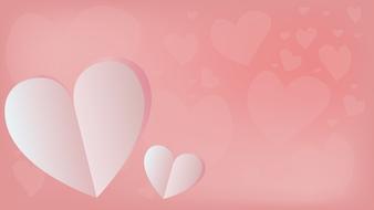 pink poster with hearts