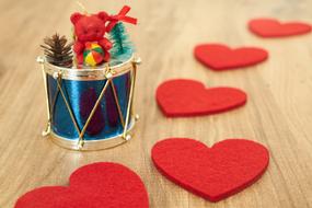 Christmas Gift Decoration red heart