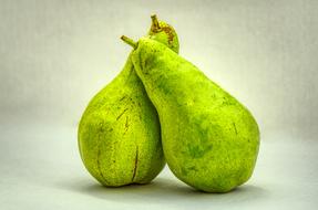 photo of two green pears