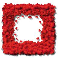 red frame made of red petals