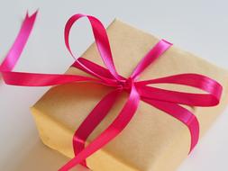pink Thread Bow Gift