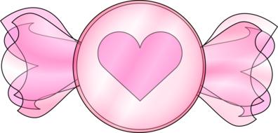 painted pink candy with a heart