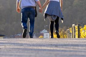 Pair Love Romance walking