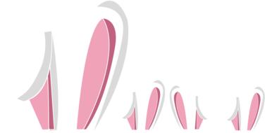 clipart of ears of easter hare rabbit animal