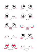 emotions faces happy love drawing