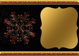 background image gold frame drawing