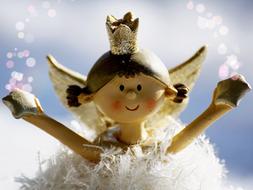 toy christmas angel with crown