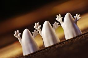 closeup picture of Halloween Ghosts