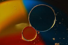 Bubbles of Liquid at colorful background