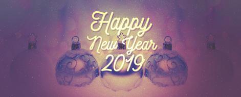 happy new year 2019 banner drawing
