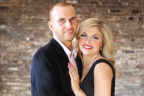 portrait of a couple in love on a blurred background