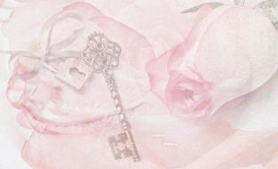 key, lock and roses, love, digital art