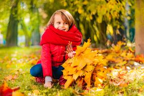 amazingly beautiful Autumn Kids Happiness