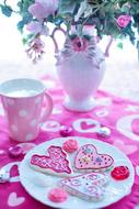 pink ValentineS Day Valentine Cookies