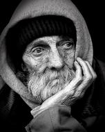 Homeless Man old face
