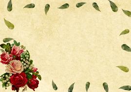 vintage background with roses bouquet