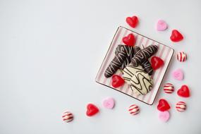 Valentineâs Day greeting card with copy space, Candy Hearts