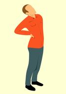 pain back model drawing
