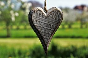 Heart, Wooden decoration outdoor