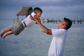 Father and Son play