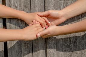 friends' hands