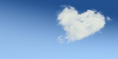 symbol of Love, fluffy Cloud in heart shape