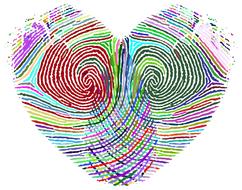 ravishing heart love fingerprint drawing