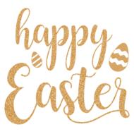happy easter text drawing