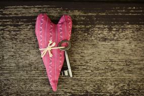 key to the heart as a symbol