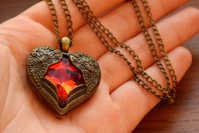 amazingly beautiful Necklace With Winged Heart