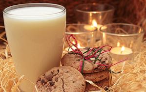 Milk and Cookies and candles