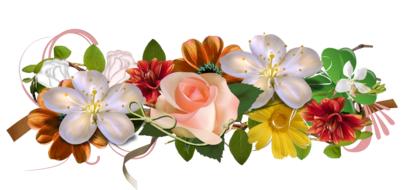 decorative banner with flowers