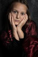 thoughtful young Girl, portrait